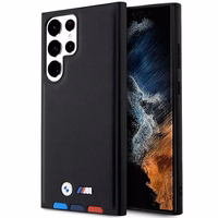 BMW BMHCS23L22PTDK S23 Ultra S918 melns/melns ādas apvalks Trīskrāsu