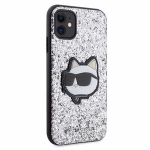 Karl Lagerfeld KLHCN61G2CPS iPhone 11 / Xr 6.1" серебряный/серебряный хардкейс Glitter Choupette Patch