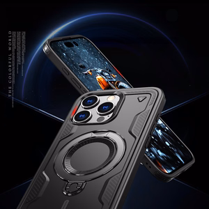 Hybrid Armor Trendy viedtālruņa apvalks ar MagSafe iPhone 16 Pro Max - melns
