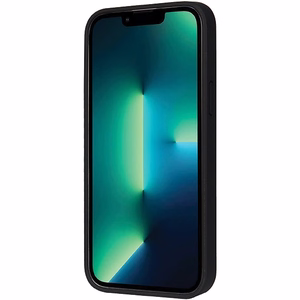 Audi sintētiskās ādas viedtālruņa apvalks MagSafe iPhone 13 Pro Max - melns