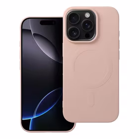 SILIKONA MAGNĒTISKAIS APVALKS (liels caurums) saderīgs ar MagSafe priekš IPHONE 16 Pro rozā