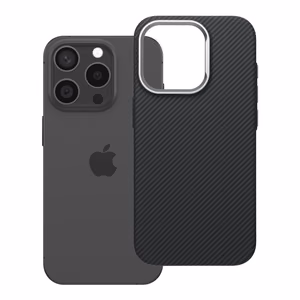 Ar MagSafe saderīgs K-Look maciņš iPhone 15 PRO, melns