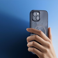 Bruņots apvalks iPhone 15 Plus ar MagSafe Dux Ducis Aimo Mag - melns