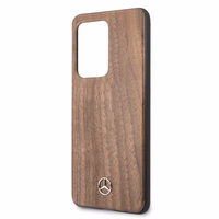 Mercedes Wood Line Walnut viedtālruņa apvalks Samsung Galaxy S20 Ultra – brūns