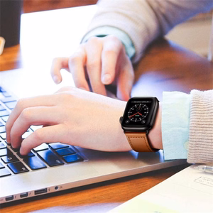 TECH-PROTECT LEATHERFIT APPLE WATCH 4 / 5 / 6 / 7 / 8 / 9 / SE / ULTRA 1 / 2 (42 / 44 / 45 / 49 MM) BRŪNS