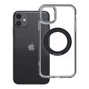 Case for iPhone 11 Frame Circle Stand compatible with MagSafe black