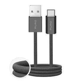 Puro Fabrik 2.0 10W pīts kabelis USB-A - USB-C 1.5m - tumši zaļš