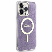 Guess GUHMP14XH4STU iPhone 14 Pro Max 6.7" violets cietais viedtālruņa apvalks 4G Magnētiskais