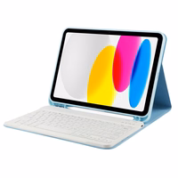 Tech-Protect SC Pen + Keyboard apvalks ar tastatūru iPad 10.9" 2022 - gaiši zila