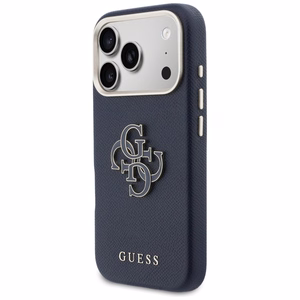 Guess HC PU FW RESIN LOGO BLUE futrālis iPhone 17 Pro 6,3"
