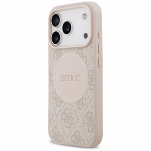 Guess 4G Circle Classic Logo Magnētiskais viedtālruņa apvalks iPhone 17 Pro - rozā