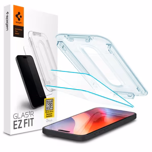 Spigen Glas.tR EZ Fit rūdītais aizsargstikls iPhone 15 / 16 – 2 gab.