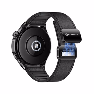 Strap to Samsung Galaxy Watch Forcell F-Design FS20 magnetic eco-friendly leather 20 mm black