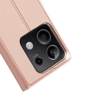 Dux Ducis Skin Pro apvalks ar atloku un kartes nodalījumu Xiaomi Redmi Note 13 5G - rozā