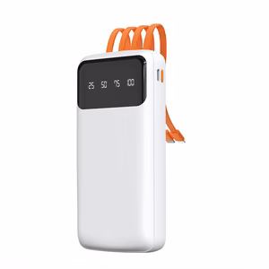 Dudao K6Pro универсальный внешний аккумулятор 10000mAh с кабелем USB, USB Type C, Lightning белый (K6Pro-white)