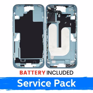 Mid-Frame Housing Apple iPhone 16 Plus Back Housing + Battery / Teal / (Service Pack)