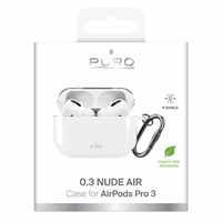 Puro 0.3 Nude futrālis AirPods Pro 3 - caurspīdīgs