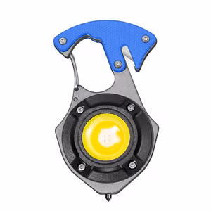 Mini lukturītis LED atslēgu piekariņš W5143 Type C ar 2 skrūvgriežu uzgaļiem zils