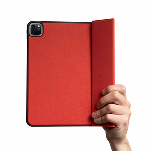 Crong FlexFolio atverams vāciņš ierīcei iPad Air 11" (2026–2024) / iPad Air 10.9" (5. / 4. paaudzes) / iPad Pro 11" (2022–2021), ar Apple Pencil turētāju, sarkans