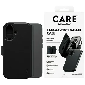 CARE by PanzerGlass Funkcionālais Tango 2in1 Maki apvalks Magnētiskais iPhone 17 - Melns