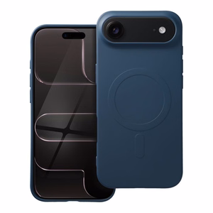 Case for iPhone 17 AIR Silicone Mag Cover compatible with MagSafe (big hole) blue