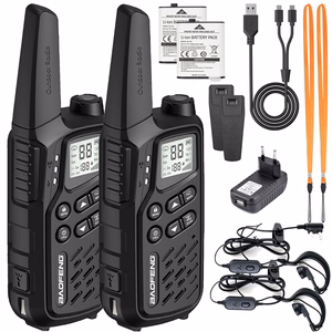 Baofeng BF-T25E rāciju komplekts, 2 gab., melnas