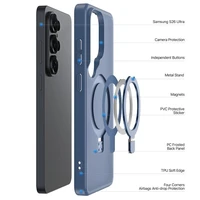 Futrālis Dux Ducis Yind Magnetic Stand Samsung S948 S26 Ultra tumši zils