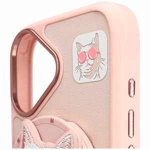 Nimmy Glasses Cool Cat MagSafe viedtālruņa apvalks iPhone 16 - rozā