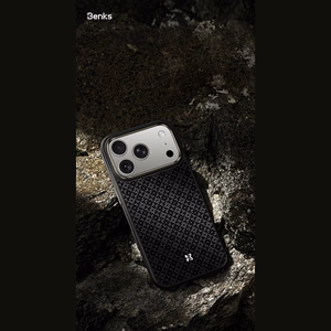 Melns Benks Magnetic Armor Pro Armor Grid 600D kevlara vāciņš ar metāla rāmi (C.K.FL.AP.BK.B072), paredzēts iPhone 18 Pro / iPhone 17 Pro ar Camera Control pogu