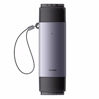 Baseus Lite Series SD/TF atmiņas karšu lasītājs, USB + USB-C (pelēks)