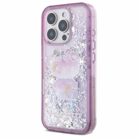 Hello Kitty Liquid Glitter 50. gadadienas ballītes viedtālruņa apvalks iPhone 16 Pro - violets
