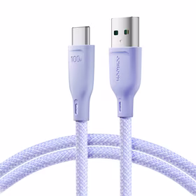 Joyroom Multi-Color Series S-A34 USB-A / USB-C 100W kabelis 1m - violets