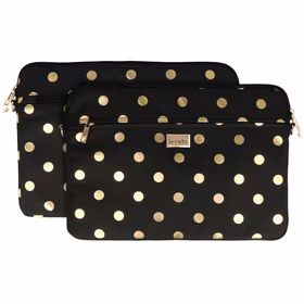 Wonder portatīvā datora apvalks 17 collas zeltains ar punktiem