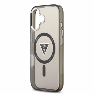 GUESS viedtālruņa apvalks IPHONE 17, saderīgs ar MagSafe GUHMP17SHGTMLCGK (IML krāsu pāreja ar trīsstūra logotipu) melns