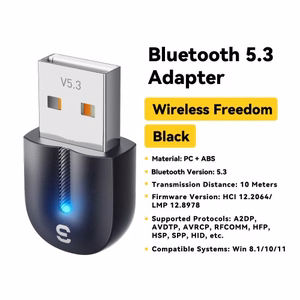 Adapteris Essager Bei melns (USB / Bluetooth 5.3)
