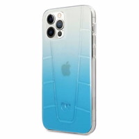 Mercedes Transparent Line viedtālruņa apvalks iPhone 12 / iPhone 12 Pro - zils