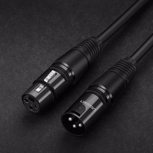 Ugreen AV130 66717 audio XLR (sieviešu) - XLR (vīriešu) kabelis mikrofonam / pastiprinātājam 2m - melns