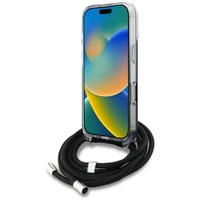 Karl Lagerfeld IML Crossbody Karl&Choupette Head Maciņš for iPhone 16 Pro - melns