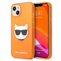 KARL LAGERFELD KLHCP13SCHTRO IPHONE 13 MINI 5.4 "oranžs/oranžs maciņš GLITTER CHOUPETTE FLUO