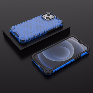 Honeycomb Case броневой чехол с TPU бампером для iPhone 13 mini синий