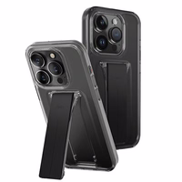 Uniq viedtālruņa apvalks Heldro Mount ar statīvu iPhone 15 Pro 6.1" dūmakains