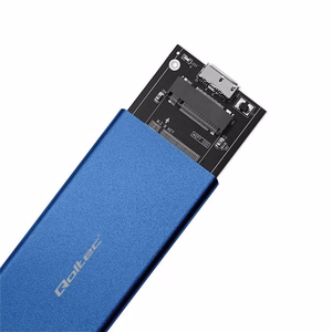 Qoltec 51832 korpuss | M.2 SSD | SATA | NGFF | USB 3.0 | Super speed 5Gb/s | 2TB | zils