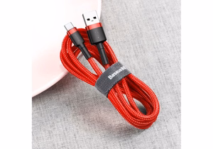 Baseus Cafule USB kabelis USB-C 0,5m 3A sarkans