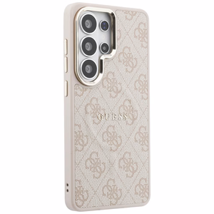 Guess maciņš 4G Embossed Ring MagSafe priekš Samsung Galaxy S26 Ultra rozā