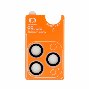 Tel Protect Titanium Lens 99% AR caurspīdīgie rūdītie aizsargstikli Apple iPhone 18 Pro / 18 Pro Max kameras lēcām (3 gab.)