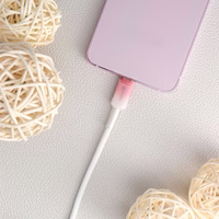 Kabelis FORCELL F-ENERGY C357 gradientinis Type-C uz Type-C QC4.0 PD 5A 100W 1 m balts