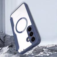 Dux Ducis Skin X Pro viedtālruņa apvalks Samsung S24+ ar magnētisko gredzenu un atloku - zils