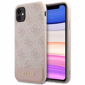Guess 4G Stripe Collection viedtālruņa apvalks iPhone 11 / Xr 6.1" - Rozā
