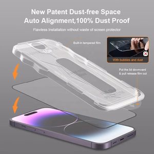 Закалённое стекло Full Glue Easy-Stick Box для iPhone 15 Plus чёрный