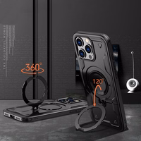 Hybrid Armor Trendy viedtālruņa apvalks ar MagSafe iPhone 16 Pro - melns